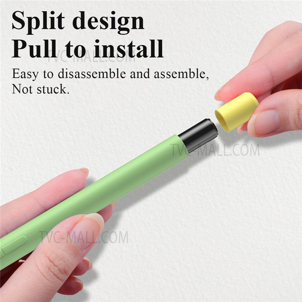 For Xiaomi Inspired Stylus Anti-Slip Case Liquid Silicone Holder Sleeve Skin Cover with Pen Cap - Green