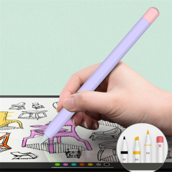 For Huawei M-Pencil 1st Generation/M-Pencil 2nd Generation Silicone Stylus Pen Cover Smooth Grip Anti-Slip Protective Sleeve Skin Pocket - Blue
