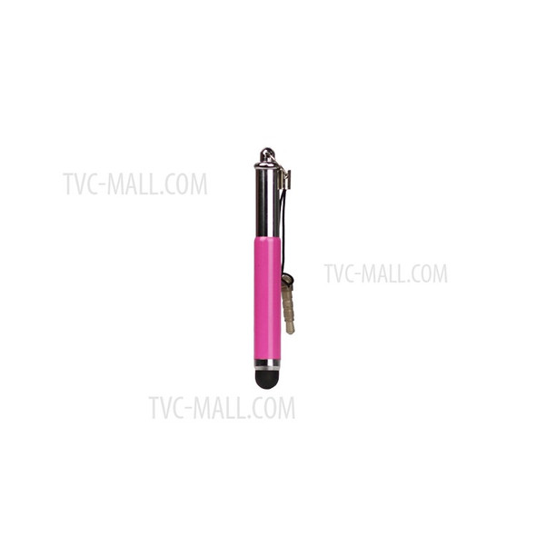 Universal Retractable Capacitive Soft Stylus Touch Pen for iPhone iPad iPod HTC - Red