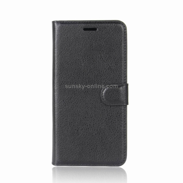 For Sony Xperia XZ2 Compact PU + TPU Litchi Texture Horizontal Flip Leather Case with Wallet & Holder & Card Slots(Black)