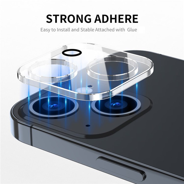 ENKAY HAT-PRINCE 2Pcs/Set for iPhone 14 6.1 inch/14 Max 6.7 inch Camera Lens Protector Tempered Glass Full Cover Clear Film