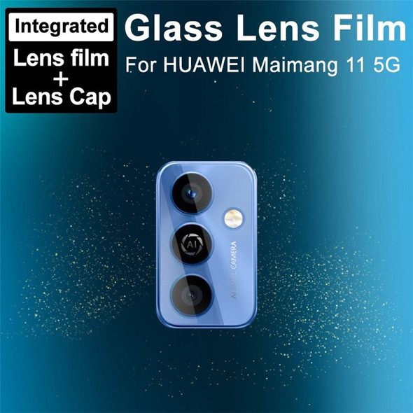 IMAK Camera Lens Film for Huawei Maimang 11 5G High Definition Tempered Glass Lens Protector + Acrylic Lens Cap