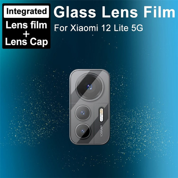 IMAK For Xiaomi 12 Lite 5G Camera Lens Protector HD Clear Tempered Glass Lens Film + Acrylic Lens Cap