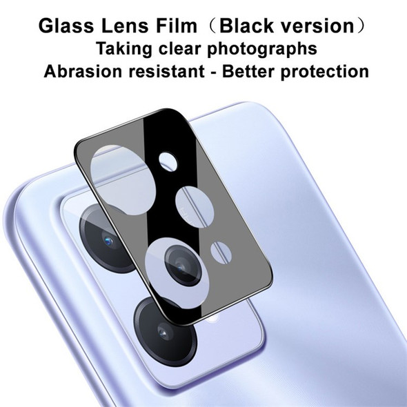 IMAK For Realme C31 4G Tempered Glass Camera Lens Protector HD Clear Scratch Resistant Lens Film (Black Version)