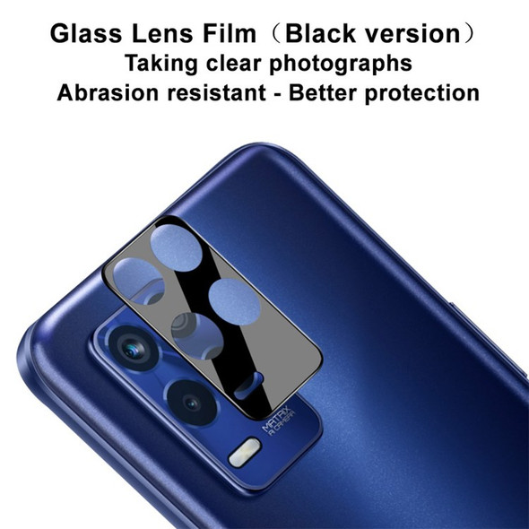 IMAK For Realme 9 5G/8s 5G Clear Camera Lens Protector Tempered Glass Bubble-Free Anti-Scratch Film (Black Version)