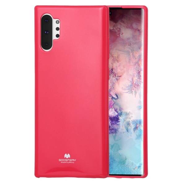 GOOSPERY JELLY TPU Shockproof and Scratch Case for Galaxy Note 10+ (Rose Red)