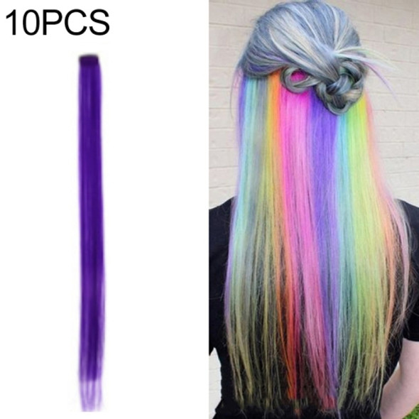 10 PCS Chemical Fiber Wig One-Step Gradient Color Single Card Wig, Stretched Length:24inches(39#)