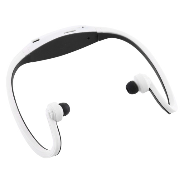 Sport MP3 Player Headset with TF Card Reader Function, Music Format: MP3 / WMA (White + Black)