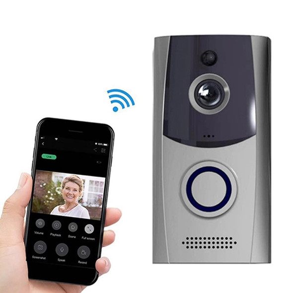 M11 720P Smart WIFI Ultra Low Power Video Visual Doorbell, Support Phone Remote Monitoring & Night Vision& IP53 Waterproof & SD Card (Grey)