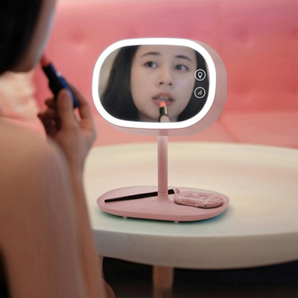 OneFire 1.32W 150 LM Multi-function Touch Switch Rechargeable Makeup Mirror LED Desk Lamp Night Light, DC 5V(Pale Pinkish Grey)