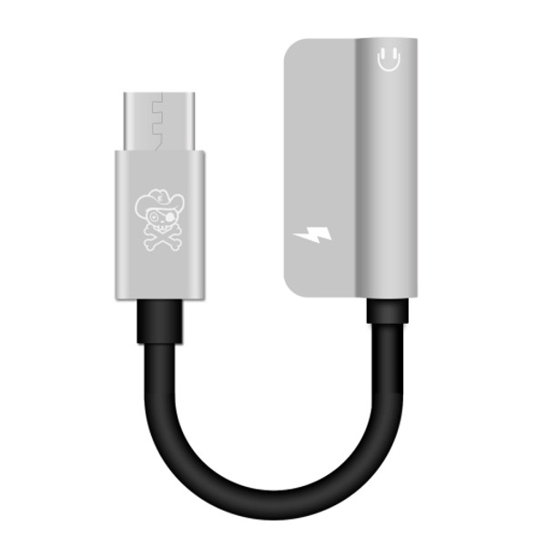 ENKAY Hat-ptince Type-C to Type-C&3.5mm Jack Charge Audio Adapter Cable, For Galaxy, HTC, Google, LG, Sony, Huawei, Xiaomi, Lenovo and Other Android Phone(Silver)