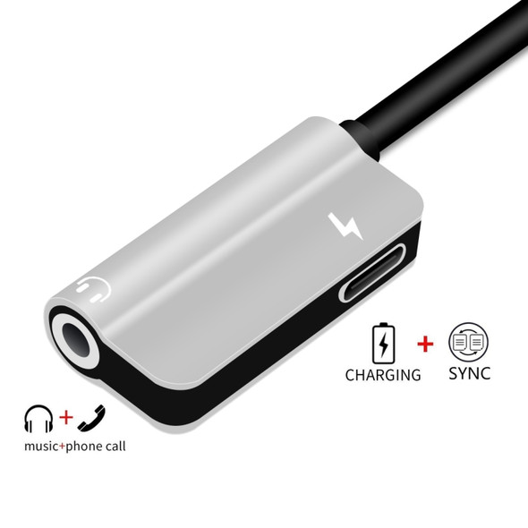 ENKAY Hat-ptince Type-C to Type-C&3.5mm Jack Charge Audio Adapter Cable, For Galaxy, HTC, Google, LG, Sony, Huawei, Xiaomi, Lenovo and Other Android Phone(Silver)