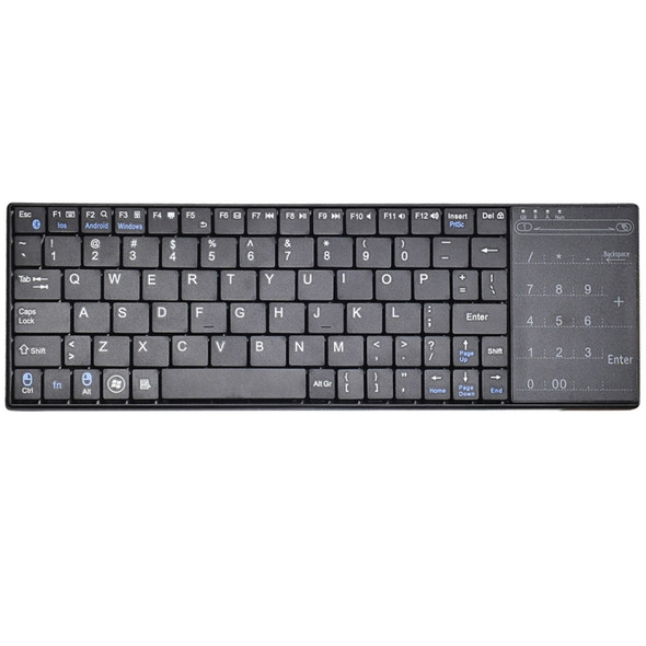 K-07 ABS Wireless Chargeable Bluetooth Touch Keyboard(Black)