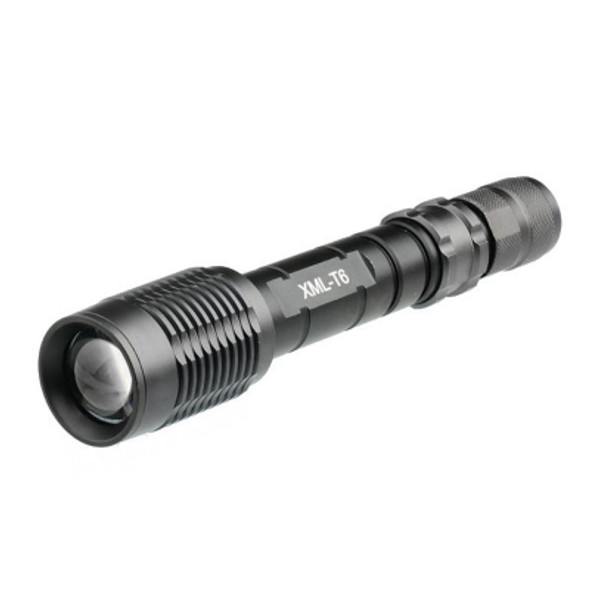 KX-F202 1000LM LED Convex Lens Flashlight, XM-L T6 LED, 5-Mode, White Light(Grey)