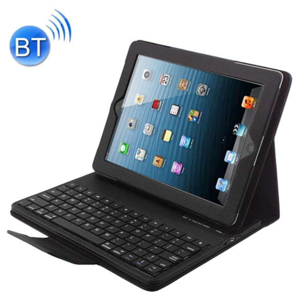 Bluetooth 3.0 Keyboard with Detachable Leather Case for iPad 4 / 3 / 2(Black)