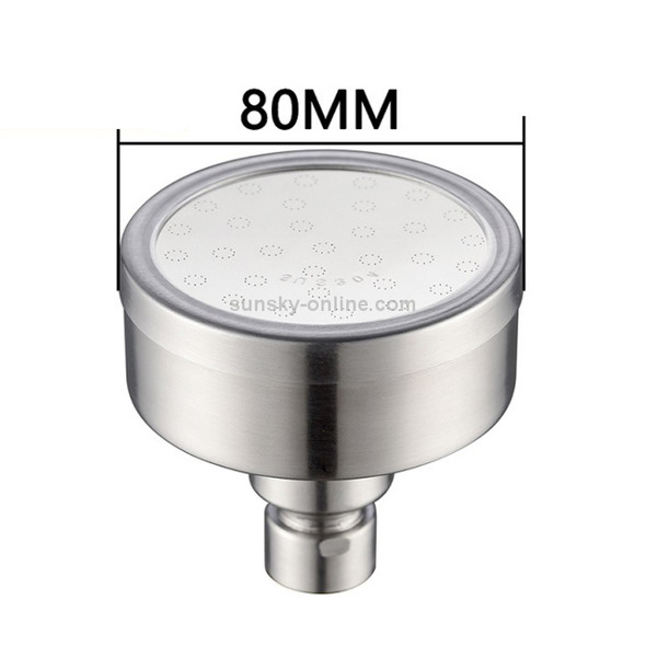 Removable and Washable 304 Stainless Steel Round Pressurized Top Spray Shower Head, Size: 80mm(Silver)