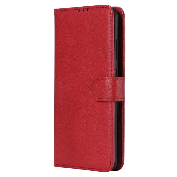 For Huawei Mate 20 Solid Color Horizontal Flip Protective Case with Holder & Card Slots & Wallet & Photo Frame & Lanyard(Red)