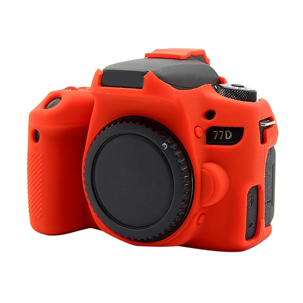 PULUZ Soft Silicone Protective Case for Canon EOS 77D(Red)