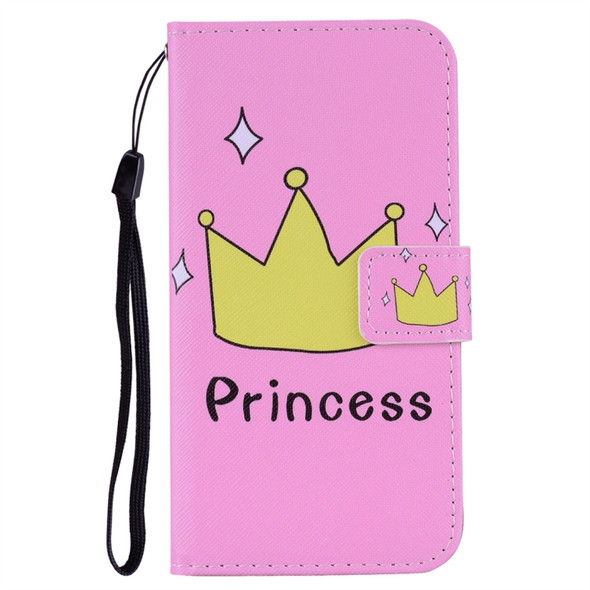 Crown Pattern Colored Drawing Horizontal Flip Leather Case for Huawei P30, with Holder & Card Slots & Wallet & Lanyard