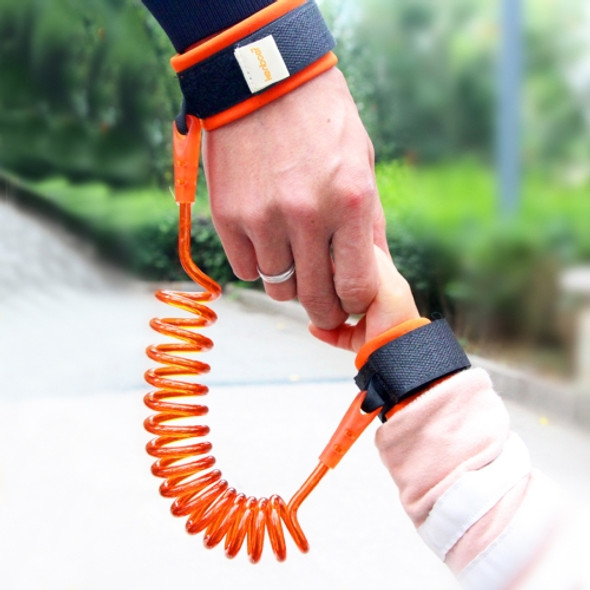 Kids Safety Harness Child Leash Anti Lost Wrist Link Traction Rope Anti Lost Bracelet, Length: 2m(Orange)