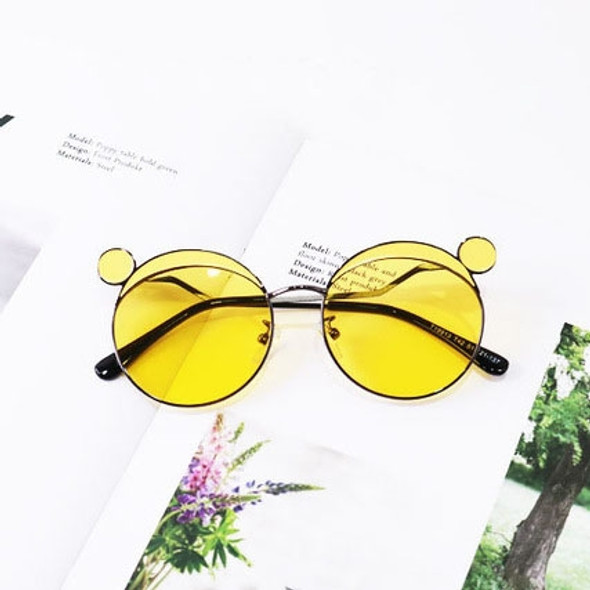 Fashion Kids Mouse Shape Sunglasses Children Tint Lens Ultraviolet-proof Polarized Sunglasses(Yellow)
