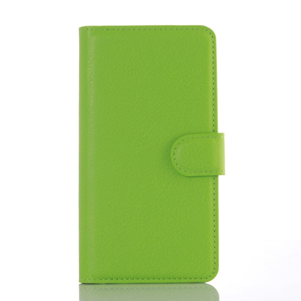 Litchi Texture Horizontal Flip Leather Case for Lenovo A6010 & A6000 Plus, with Wallet & Holder & Card Slots (Green)