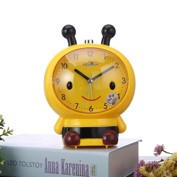 3 PCS Creative Home Day Cartoon Flower Bee Talking Student Alarm Clock(Yellow)