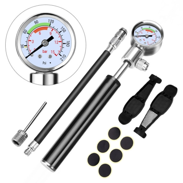 Portable High Pressure Pump Bicycle Pump Mini Mountain Bike Pump + Crowbar