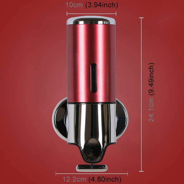Hotel Shower Manual Dispenser Wall Mounted Washing Liquid Shampoo Soap Bottle, Capacity: 500ml(Dark Red)