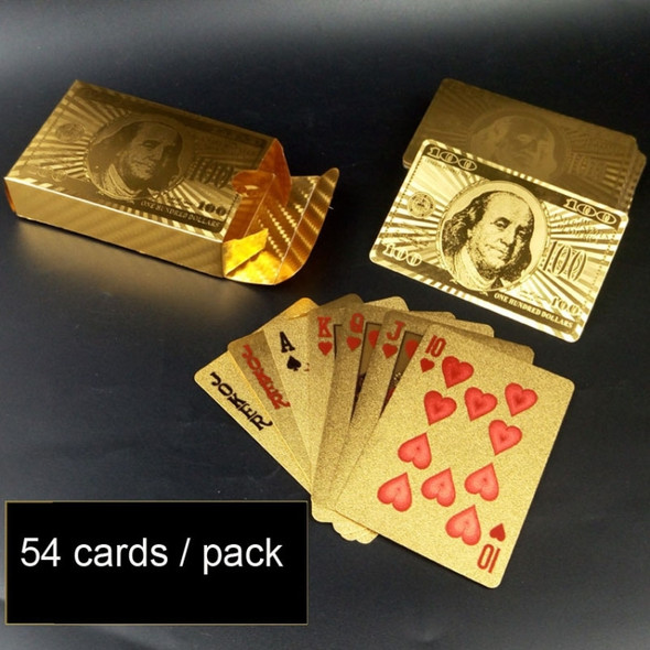 Creative Frosted Golden Dollar Back Texture Plastic From Vegas to Macau Playing Cards Texas Poker Novelty Collection Gift