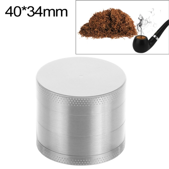 Mini 4-layer 40mm Zinc Alloy Herb Tobacco Cigarette Grinder (Silver)