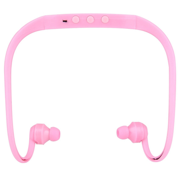 506 Life Waterproof Sweatproof Stereo Wireless Sports Earbud Earphone In-ear Headphone Headset with Micro SD Card Slot, For Smart Phones & iPad & Laptop & Notebook & MP3 or Other Audio Devices, Maximum SD Card Storage: 8GB(Pink)