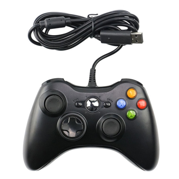 USB 2.0 Wired Controller Gamepad for XBOX360, Plug and Play, Cable Length: 2.5m(Black)