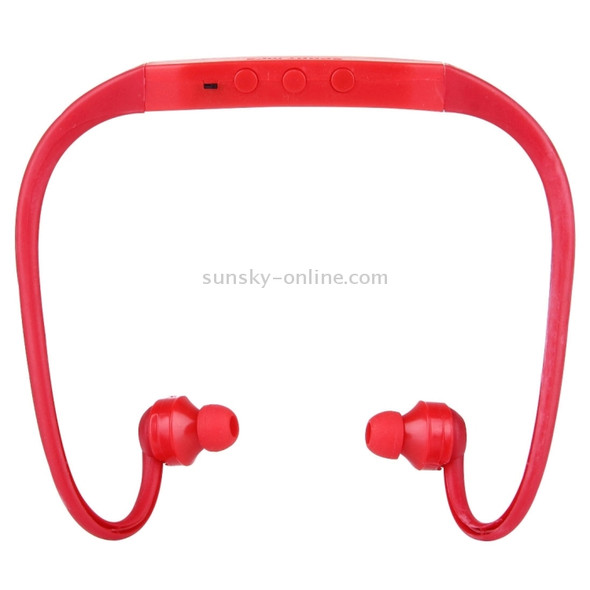 506 Life Waterproof Sweatproof Stereo Wireless Sports Earbud Earphone In-ear Headphone Headset with Micro SD Card Slot, For Smart Phones & iPad & Laptop & Notebook & MP3 or Other Audio Devices, Maximum SD Card Storage: 8GB(Red)
