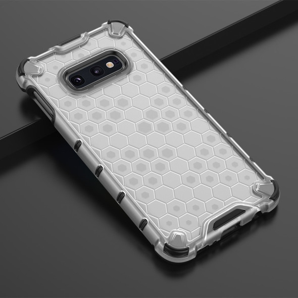 Shockproof Honeycomb PC+TPU Protective Case for Galaxy S10e(White)