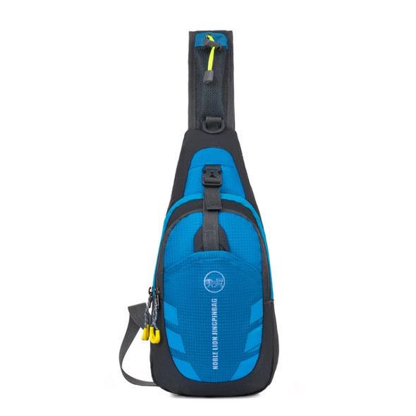 Motorcycle Waterproof Nylon Backpack Convenient Motorbike Chest Bag Backpack Camping Hiking Running Outdoor Sport Bag(Blue)