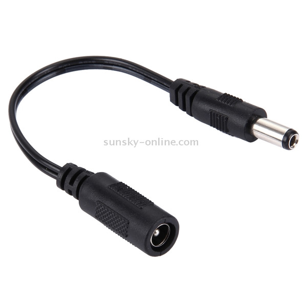 5.5 x 2.1mm DC Female to 5.5 x 2.5mm DC Male Power Connector Cable for Laptop Adapter, Length: 15cm(Black)