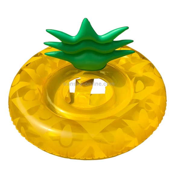 Kids Summer Water Fun Inflatable Pineapple Shaped Pool Ride-on Swimming Ring Floats, Outer Diameter: 87cm