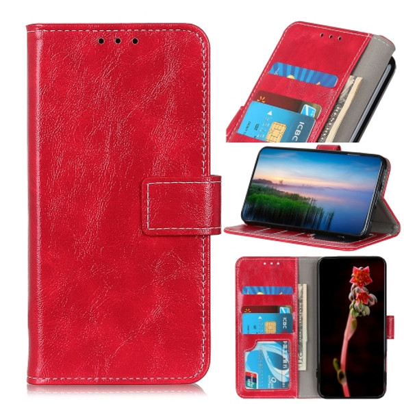 For Galaxy A11 Retro Crazy Horse Texture Horizontal Flip Leather Case with Holder & Card Slots & Photo Frame & Wallet(Red)