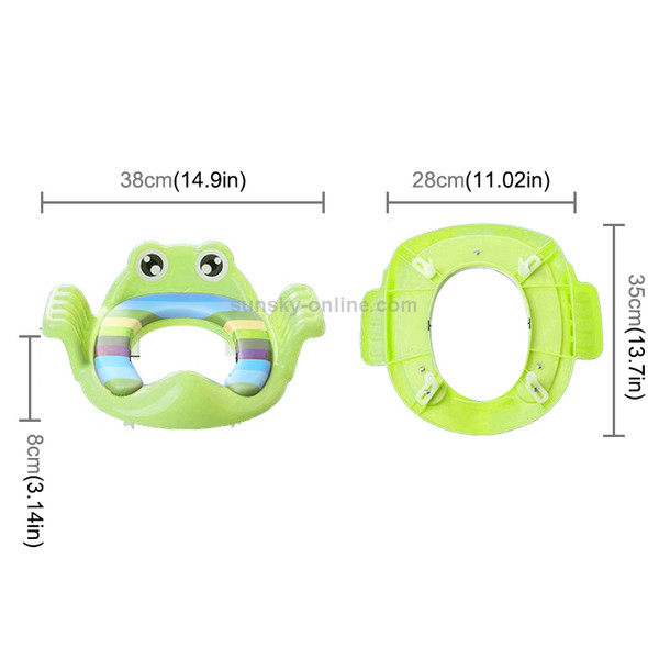 Baby Toilet Seat Cushion Toilet Seat Ring Baby Auxiliary Toilet Child Seat Washer(Green)