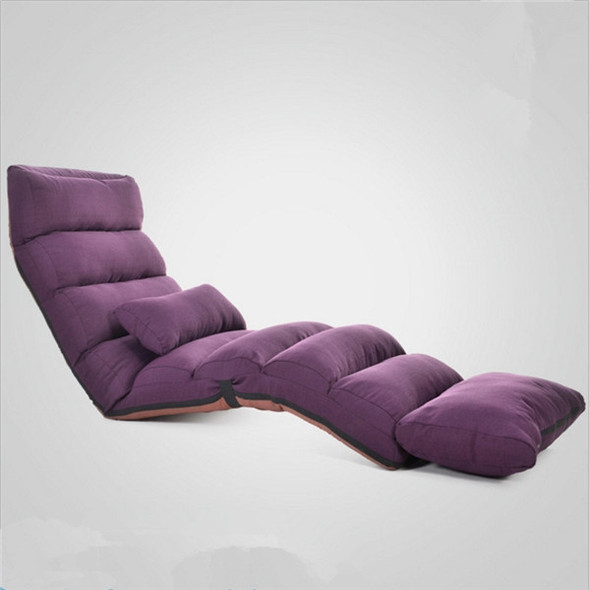 Modern sofa Bed Lounge Living Room reclining Chair Folding Adjustable Sleep Sofa(Purple )