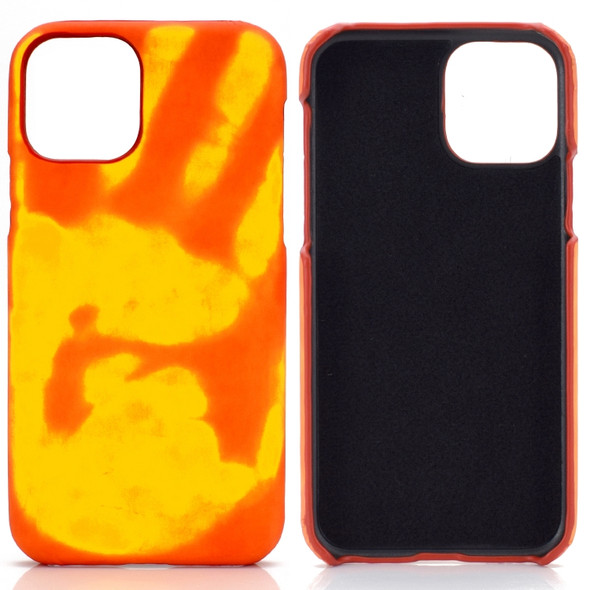 Paste Skin + PC Thermal Sensor Discoloration Protective Back Cover Case For iPhone 11(Red turns yellow)