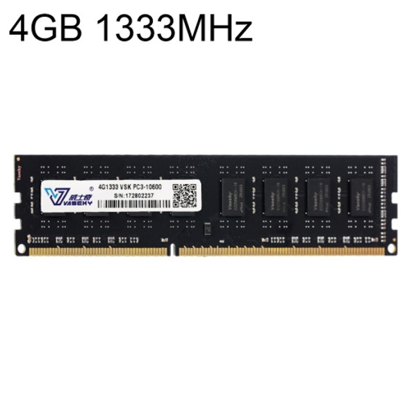 Vaseky 4GB 1333MHz PC3-10600 DDR3 PC Memory RAM Module for Desktop