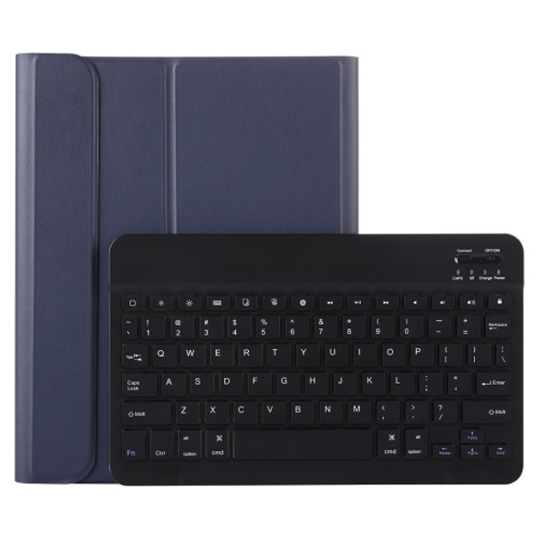 A11B Bluetooth 3.0 Ultra-thin ABS Detachable Bluetooth Keyboard Leather Case for iPad Pro 11 inch ?2018?, with Pen Slot & Holder (Dark Blue)