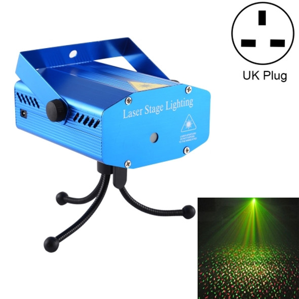 Mini Laser Stage Lighting Holographic Laser Star Projector without Remote Control(UK Plug)