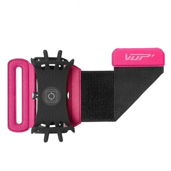 4-5.5inch Phone 180 Degrees Rotatable Running Belt Wrist Strap Gym Arm Band Bag(Pink Color)