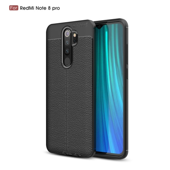 For Xiaomi Redmi Note 8 Pro Litchi Texture TPU Shockproof Case(Black)