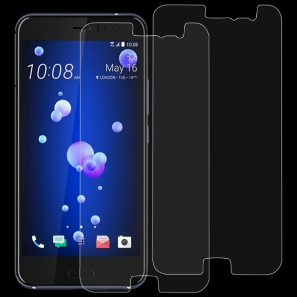 2 PCS 0.26mm 9H 2.5D Tempered Glass Film for HTC U11