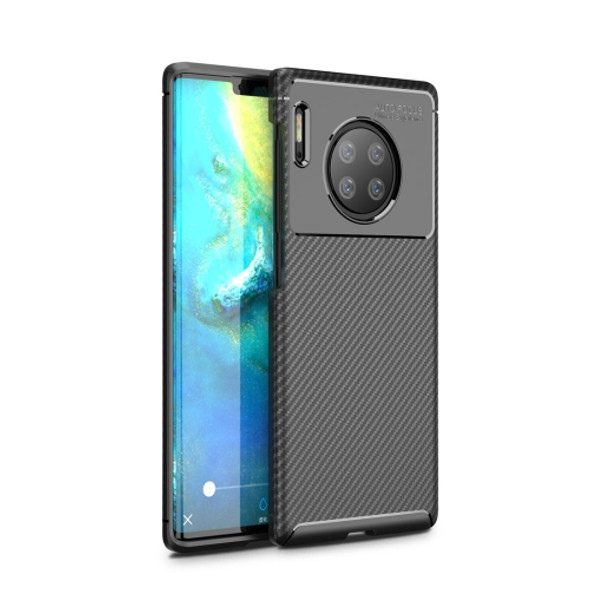 For Huawei Mate 30 Pro Beetle Series Carbon Fiber Texture Shockproof TPU Case(Black)