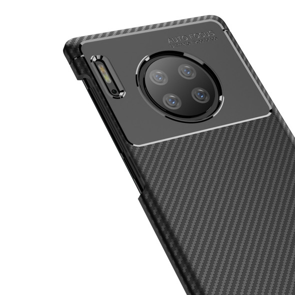 For Huawei Mate 30 Pro Beetle Series Carbon Fiber Texture Shockproof TPU Case(Black)